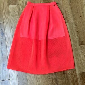 NWT Armani Exchange neon pink mesh skirt size 6